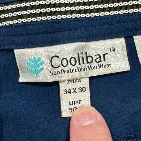 Coolibar Navy Glat Front Performance Pants. UPF 50+. Size 34. - Picture 5 of 8